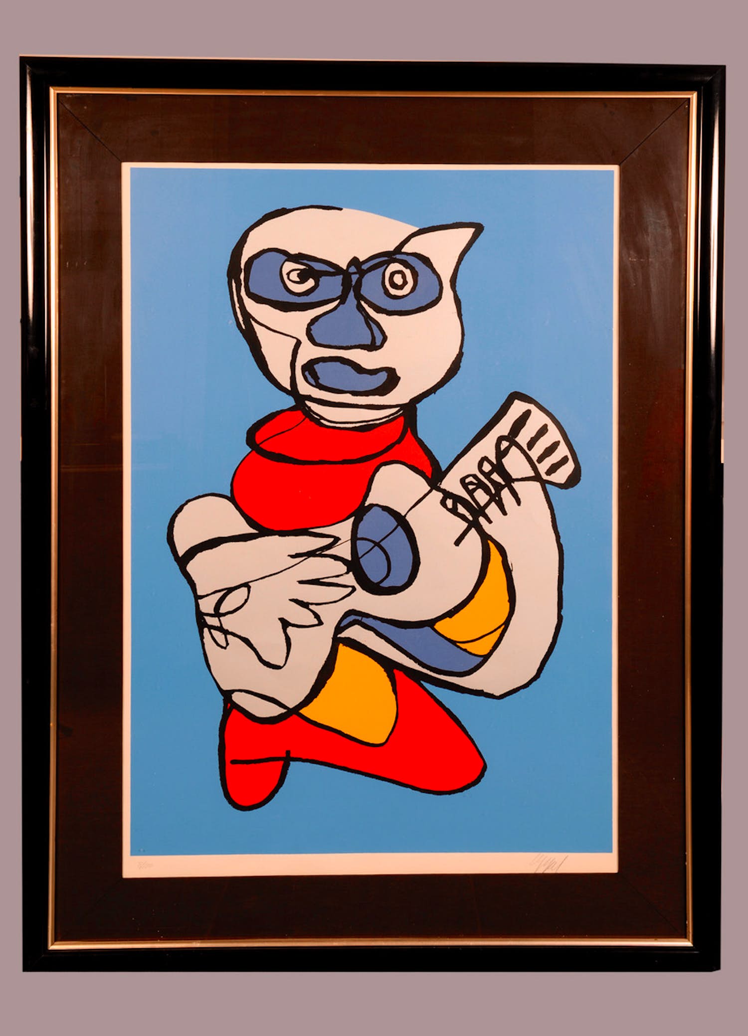 Karel Appel - Indigo Blue Singing Hands verkocht voor € 950!