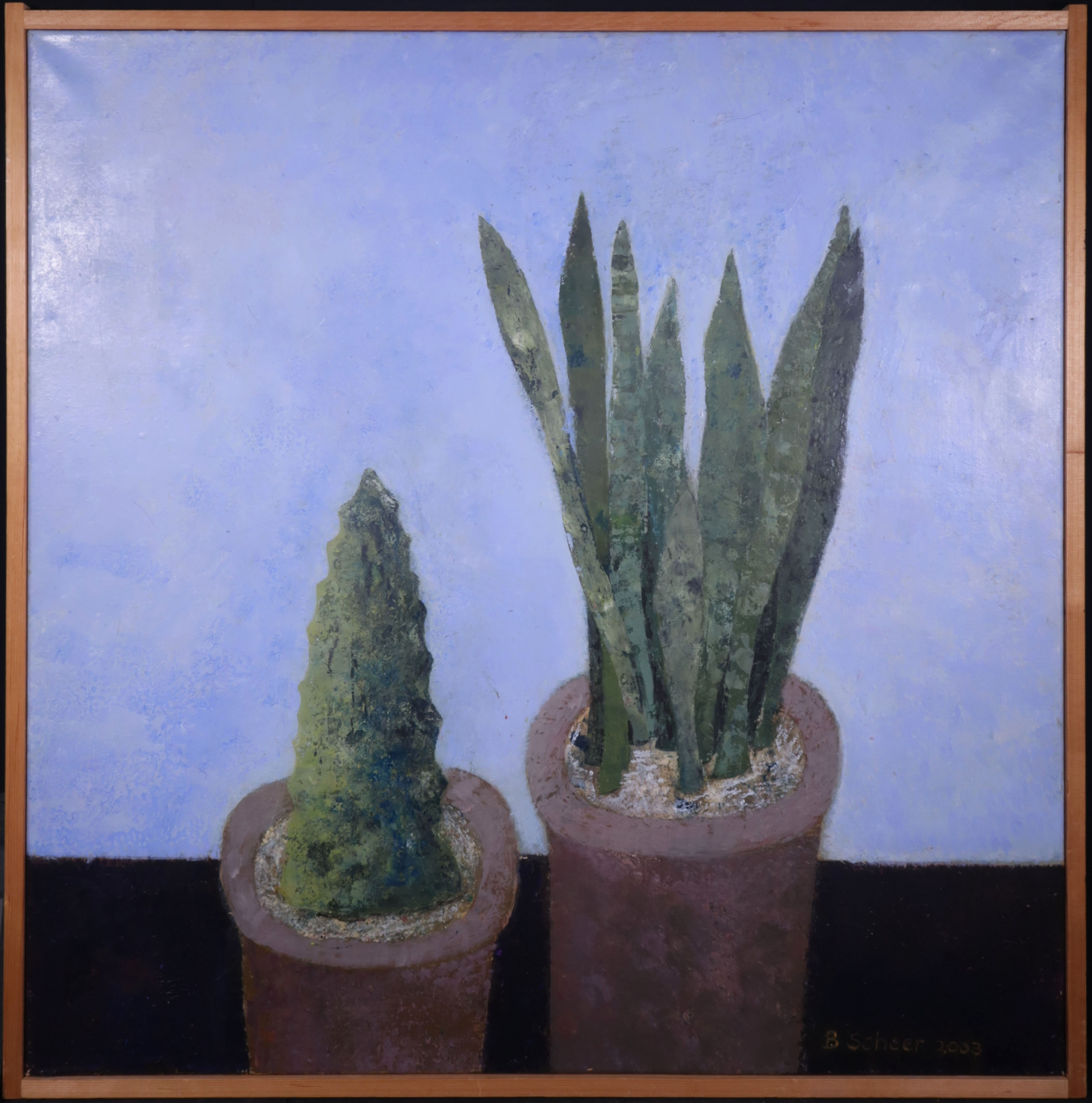 Betty Scheer - Olieverf op doek, Zonder titel (Groot) verkocht voor € 200!