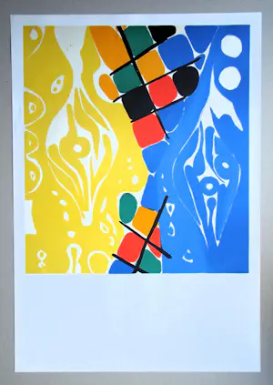 Ernst Wilhelm Nay - Compositie - 1966 - Originele lithografie - Mourlot kopen? Bied vanaf 160!