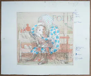 Co Westerik - Polikliniek, zeefdruk met persoonlijke aantekeningen (groot) kopen? Bied vanaf 250!