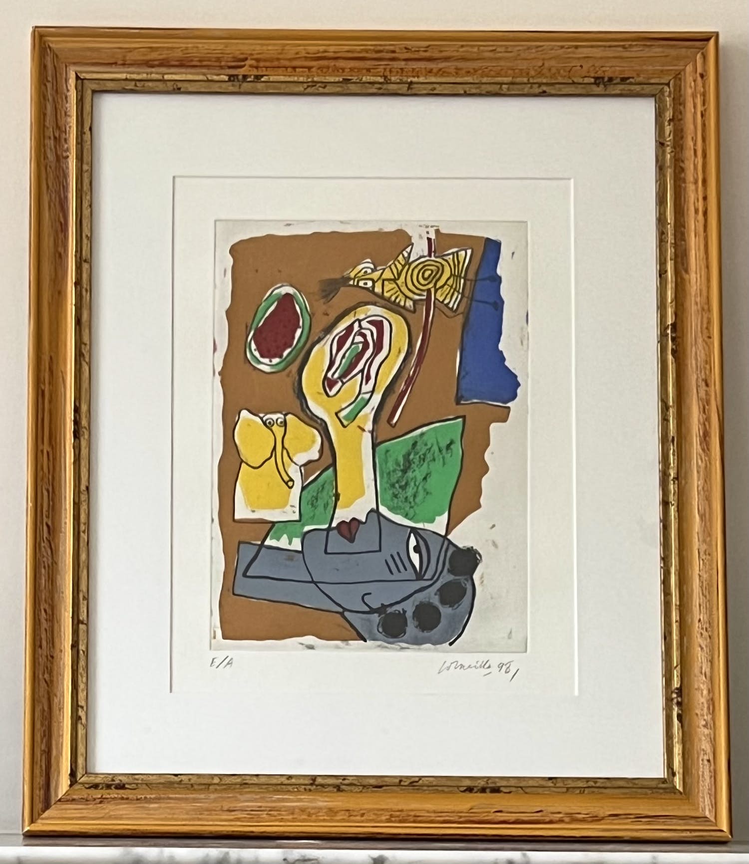 Corneille - Ets gesigneerd "Afrika". 1998 verkocht voor € 295!