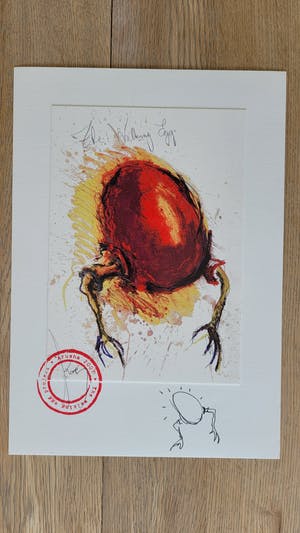 Koen Vanmechelen - The Walking Egg - zeldzaam met tekening kopen? Bied vanaf 650!