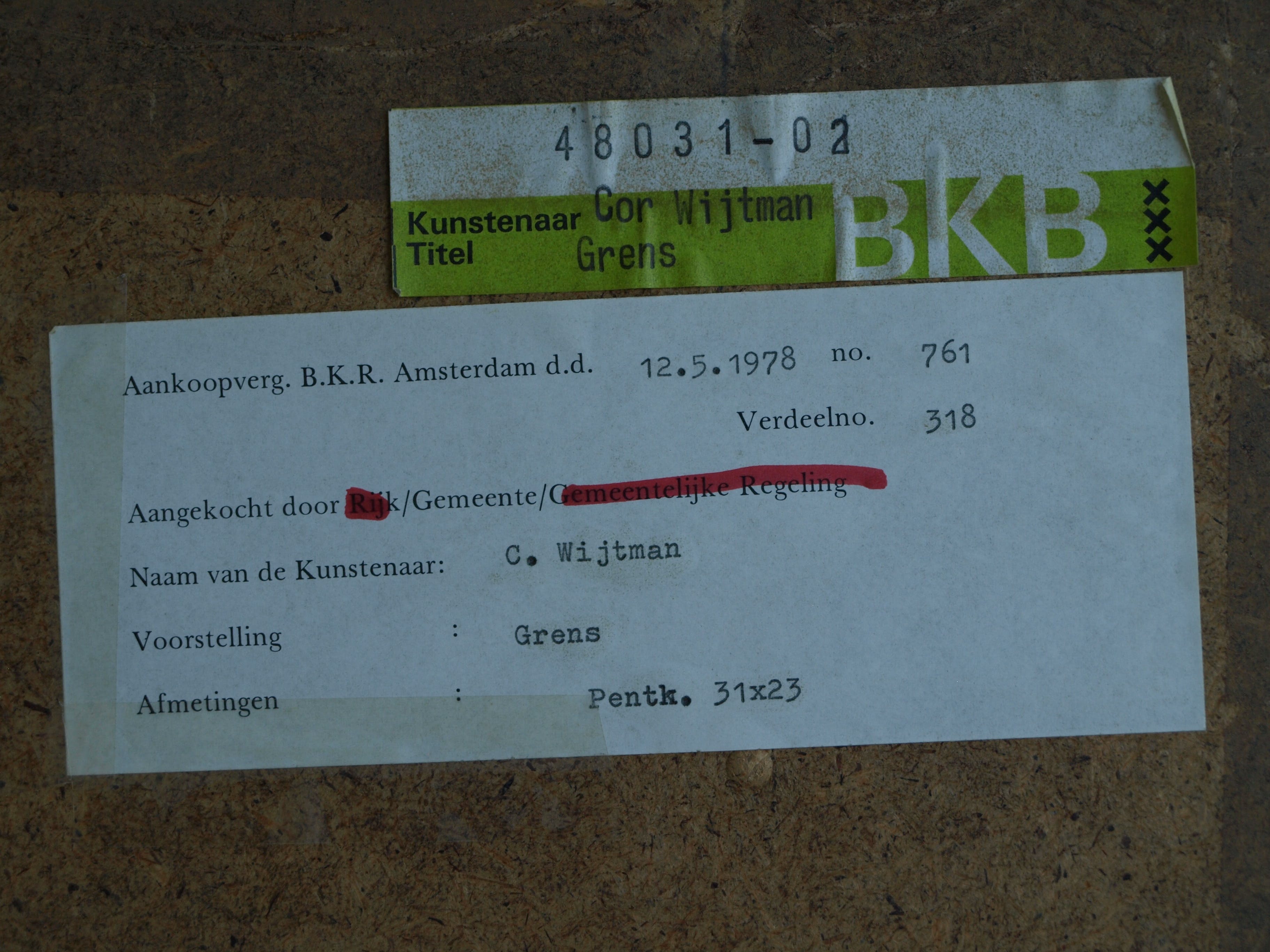 Cor Wytman - Pentekening , Grens – gesigneerd & ingelijst – 1978  kopen? Bied vanaf 1!