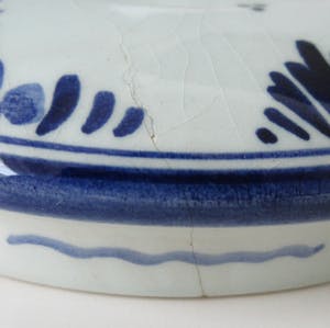 Plateelfabriek Schoonhoven N.V. - Delftsblauwe Hooimeijer Beschuitbus + theebusje Zenith Gouda kopen? Bied vanaf 30!