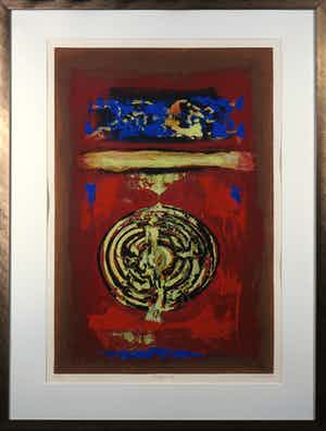 Hans Vanhorck - Zeefdruk, Labyrinth - Ingelijst (Groot) verkocht voor € 50!