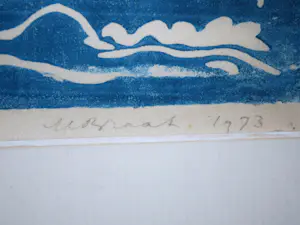 Maaike Braat - Bergbeek Poolcirkel - Handdruk houtsnede kopen? Bied vanaf 95!