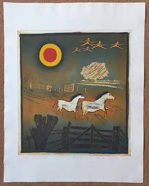 Hans Heijman - Morgen land I, aquatint ets kopen? Bied vanaf 60!