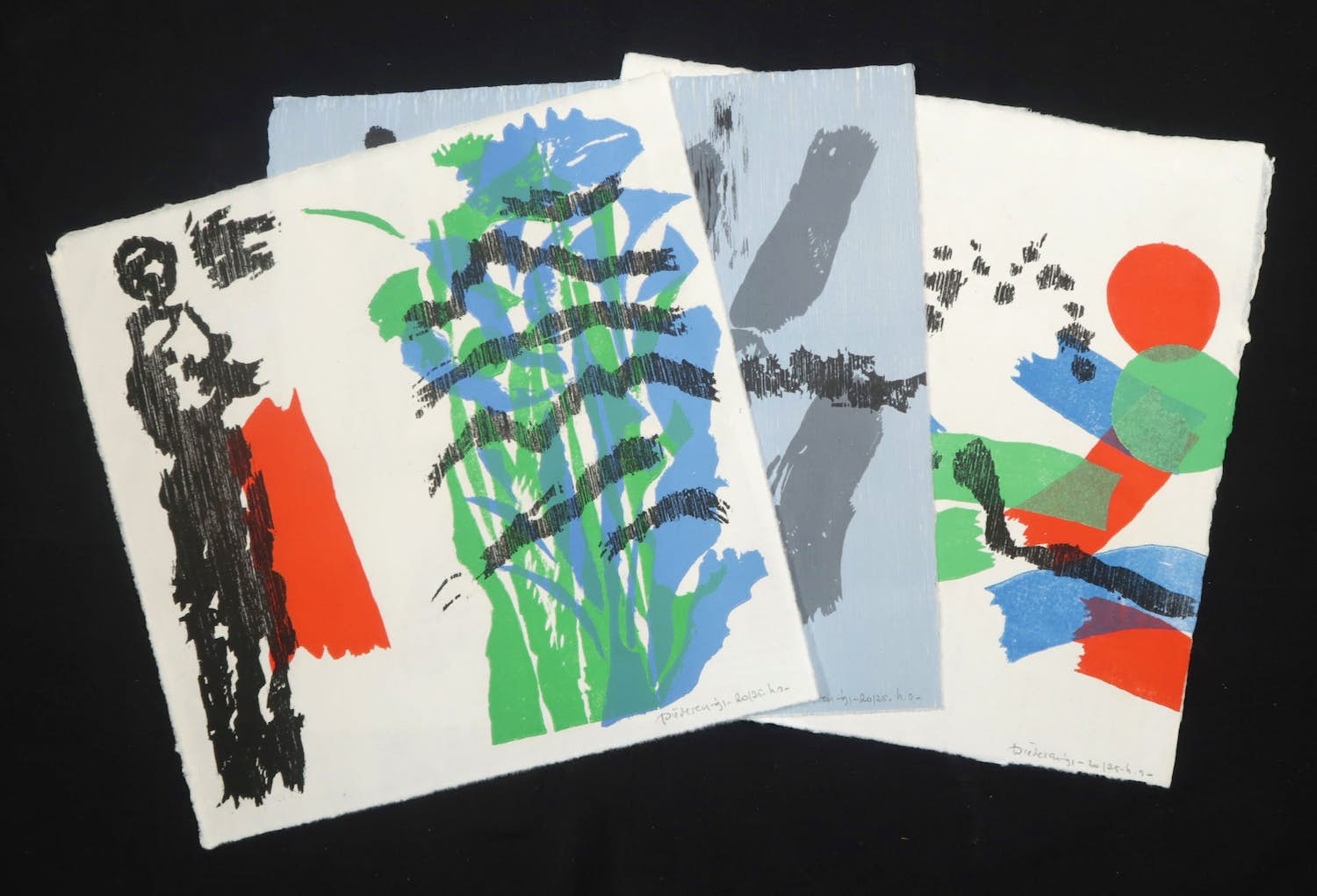 Jef Diederen - 3 houtsnede's/lino's met gesigneerde overzichtscatalogus kopen? Bied vanaf 150!