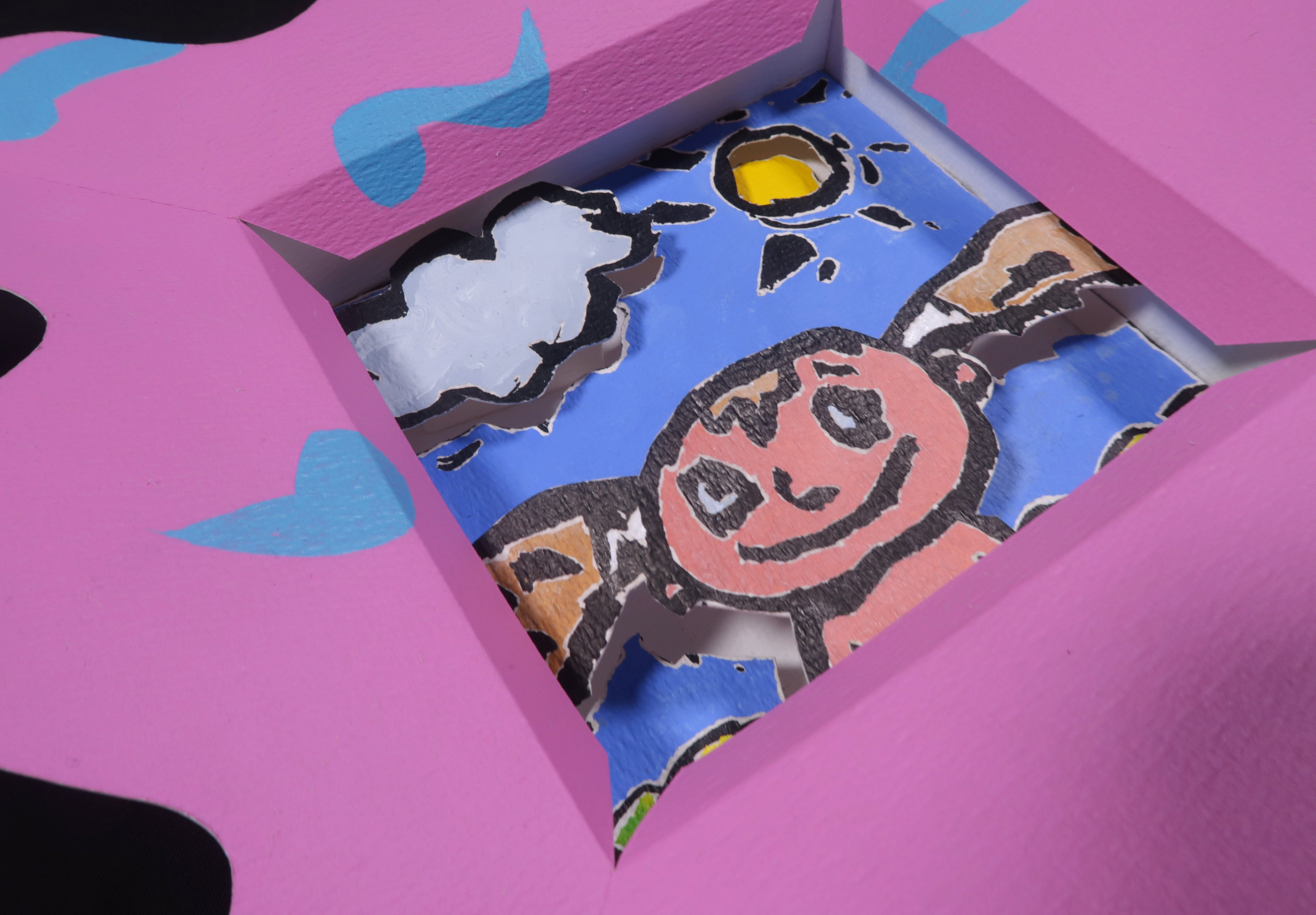 Frank Smulders - Collage van acrylverf op papier, Z.T.  kopen? Bied vanaf 1!