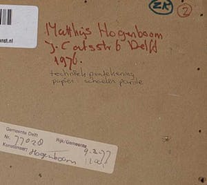 Matthijs Hogenboom - z.t./ titel onb. - 1976 - pentekening op papier kopen? Bied vanaf 20!