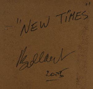 Jan Bollaert - Gemengde techniek op Board, New Times - Ingelijst kopen? Bied vanaf 50!