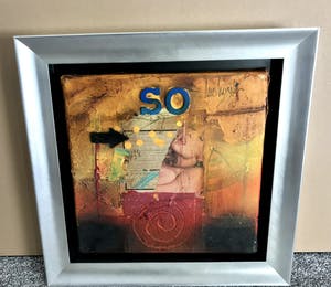 Theo Koster - Collage op doek - So - Ingelijst kopen? Bied vanaf 35!