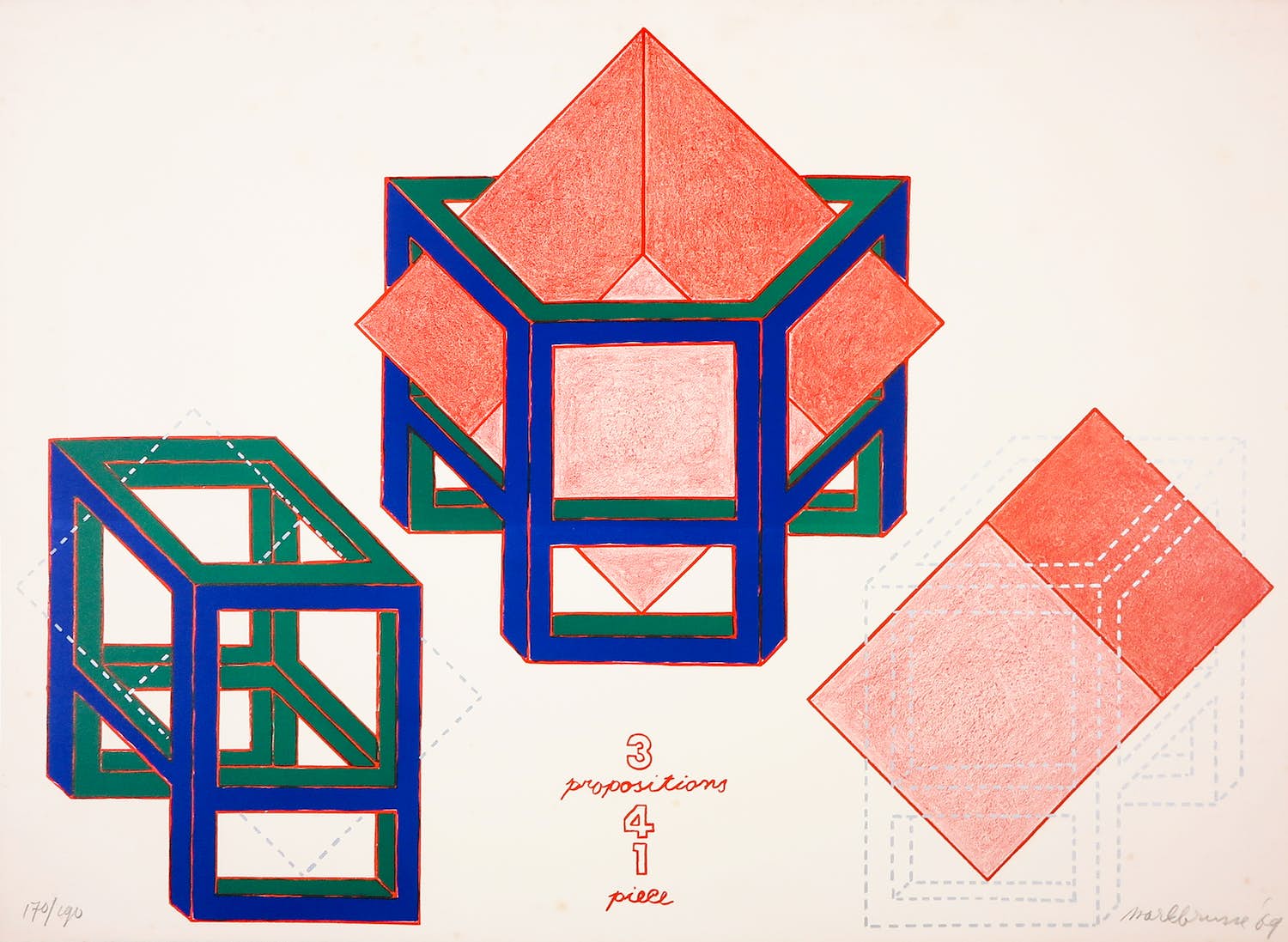 Mark Brusse - Litho, 3 Propositions 4 1 piece kopen? Bied vanaf 35!