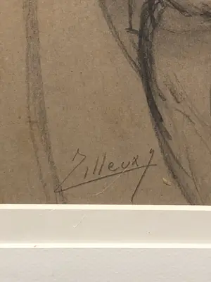 Jozef Tilleux - Potloodtekening kopen? Bied vanaf 70!