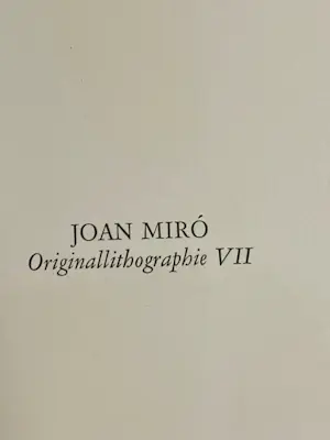 Joan Miro - Joan Miro - handgesigneerde originallithographie VII kopen? Bied vanaf 345!