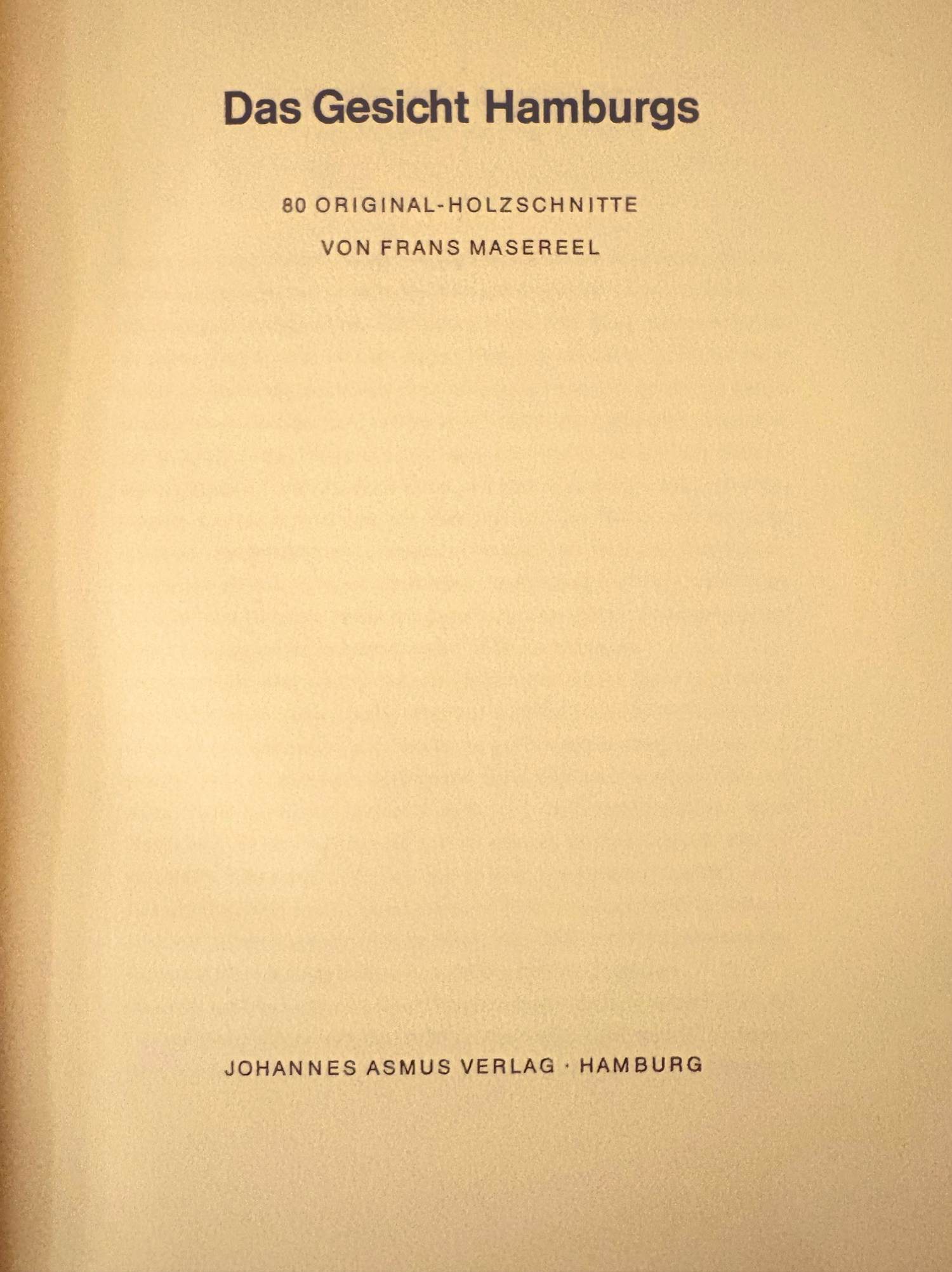 Frans Masereel - Das Gesicht Hamburgs kopen? Bied vanaf 75!