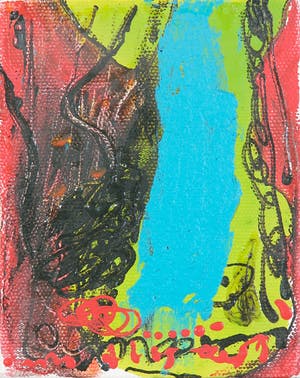 Dominique Chan - Acryl op doek, Z.T. Abstracte compositie kopen? Bied vanaf 1!