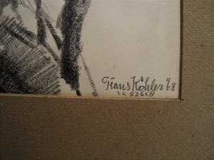 Frans Kohler - Leuke jaren 60 (1968) Houtskooltekening "zittend meisje" gesigneerd kopen? Bied vanaf 18!