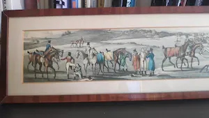 Niet of onleesbaar gesigneerd - prent met paarden kopen? Bied vanaf 1!