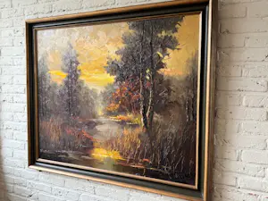 Jan Bevort - Doorkijkje vennetje met bosgezicht, Bergen N-H kopen? Bied vanaf 400!