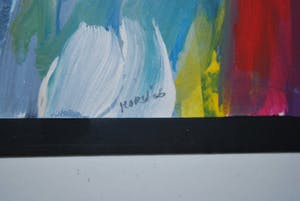 Astrid van der Horst - Ingelijste abstracte gouache - 2006 kopen? Bied vanaf 1!