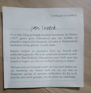 Jan Snoeck - Theedoos voor Schoonhoven keramiek / Nieuw / Geen minimum ! kopen? Bied vanaf 1!