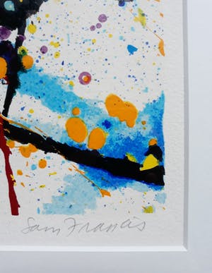 Sam Francis - Abstracte compositie, zeefdruk (prachtig ingelijst, groot) kopen? Bied vanaf 2750!