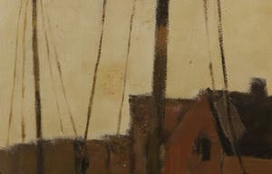 Riek Heesen - Olieverf op doek, Havengezicht - Ingelijst kopen? Bied vanaf 1!