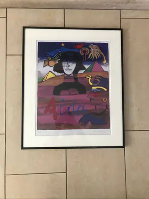 Corneille - zeefdruk - AIDA - 29/200 , gesigneerd en ingelijst kopen? Bied vanaf 149!