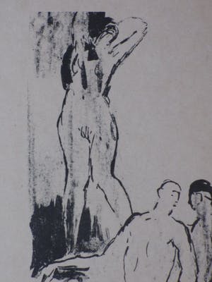 Edwin Scharff - Naakt lopende mannen - Litho kopen? Bied vanaf 45!