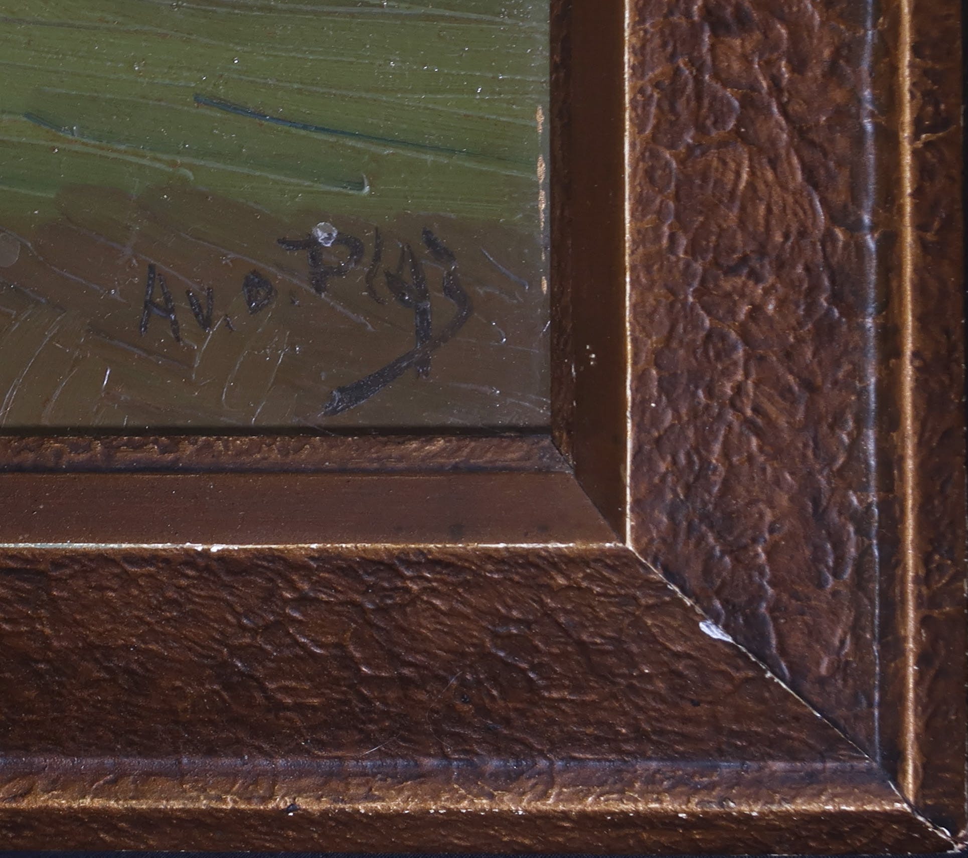 Adriaan van der Plas - Olieverf op board, Boerderijen in landschap - Ingelijst kopen? Bied vanaf 100!