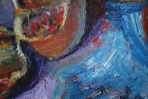 Willy Hagenbeek - Stilleven met granaatappels - olieverfschilderij kopen? Bied vanaf 100!