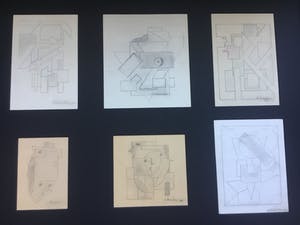 Klaas Boonstra - 6 kubistische tekeningen kopen? Bied vanaf 40!