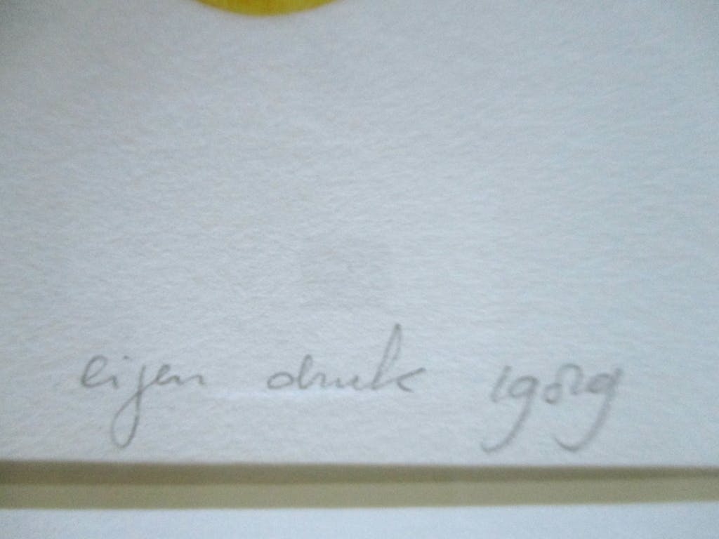 Leentje Linders - grote ingelijste ets 'Can I give you a hand?', Barth lijst kopen? Bied vanaf 60!