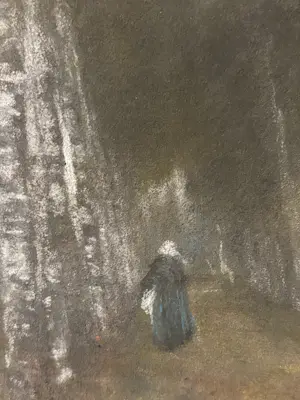 Louis Willem van Soest - Laantje met wandelende vrouw kopen? Bied vanaf 90!