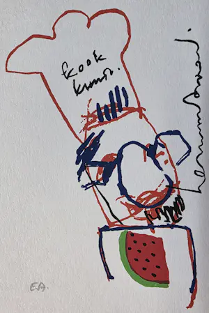 Herman Brood - Kookkunst - zeefdruk - EA kopen? Bied vanaf 60!