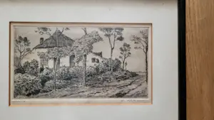 Hendrik de Laat - 2 vroege etsen van boerderijen in Nuland en Rosmalen - ca. 1927 kopen? Bied vanaf 65!
