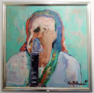 Kees van Bohemen - Bijzonder schilderij van muzikant verkocht voor € 2900!