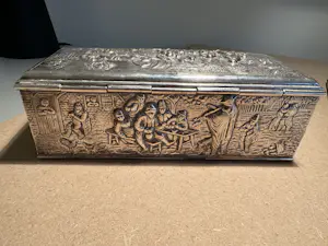 Herbert Hooijkaas - Verzilverde theelepeldoos kopen? Bied vanaf 150!