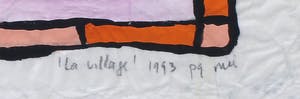 Piet Quekel - Gouache op rijstpapier, La Village - Ingelijst kopen? Bied vanaf 1!