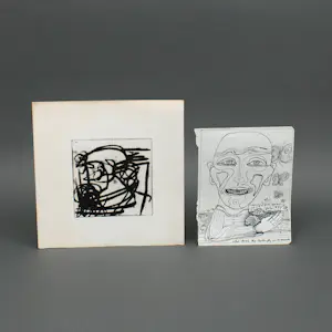 AcheterErnst Vijlbrief - Collectie werken op papier, jaren zestig en zeventig (2x)? Enchérissez de 40!