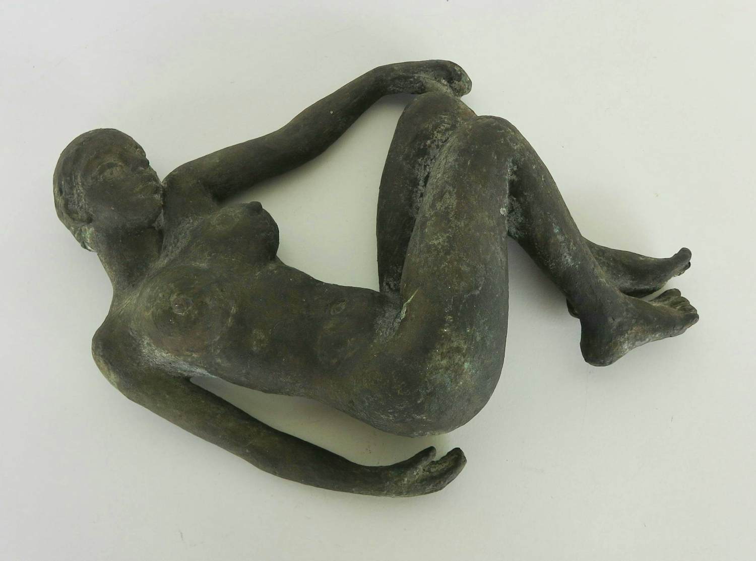 Francine Van Mieghem - Sculptuur van brons, Liggend naakt + boek! kopen? Bied vanaf 500!