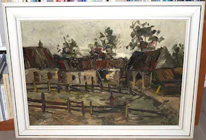 Harry Balm - Heemstede, Glipperdreef - olieverfschilderij kopen? Bied vanaf 10!