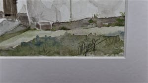 Cees Heuff - Achterhuis Betuwsche Boerderij - Aquarel kopen? Bied vanaf 1!