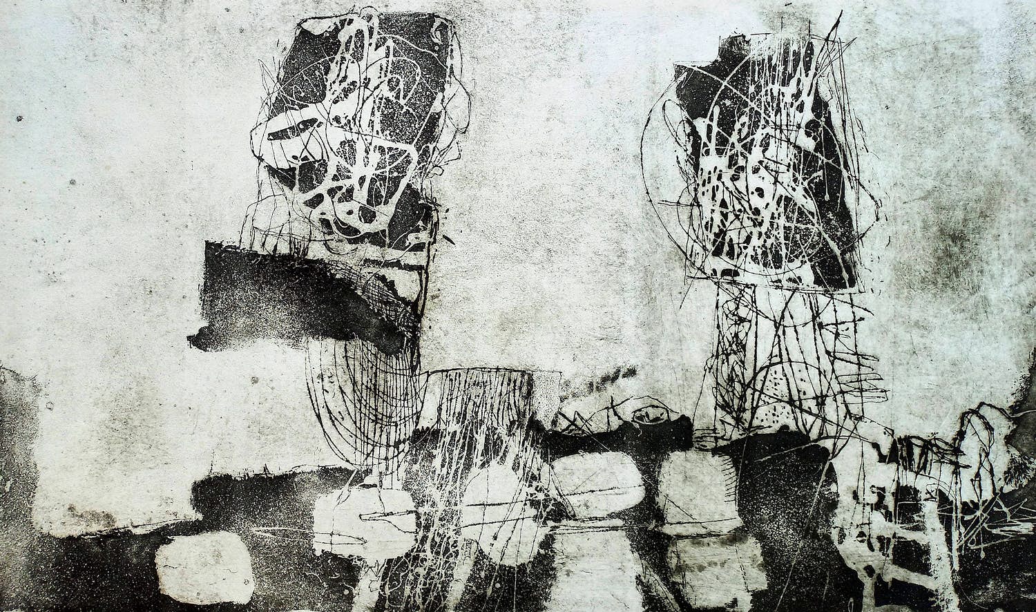 Jan Montyn - Gestalten, aquatint ets (groot, kleine oplage) verkocht voor € 1!