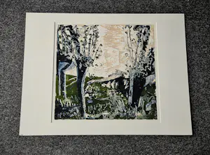 Ron Gennisse - Grote expressionistische kleuren lithografie - UNICA (1/1) - "Wilgen" gesigneerd kopen? Bied vanaf 39!