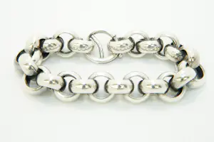 76 - 2e gehalte holle zilveren jasseron armband kopen? Bied vanaf 150!