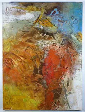 Mohammed Quraish - Gemengde technieken op paneel, Scène kopen? Bied vanaf 300!