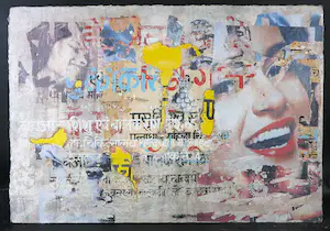 Reg Fallah - Mixed Media / Collage, Smile (Groot formaat) kopen? Bied vanaf 100!
