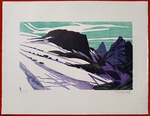 Uwe Wenk-Wolff - Alpen, houtsnede kopen? Bied vanaf 40!